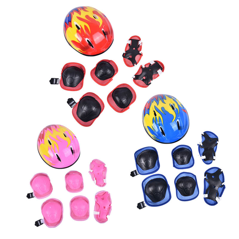 Cycling Gear And Equipment - 子供用スポーツ自転車ヘルメットライディングバランススライディングバイクハット保護セット7点装備
