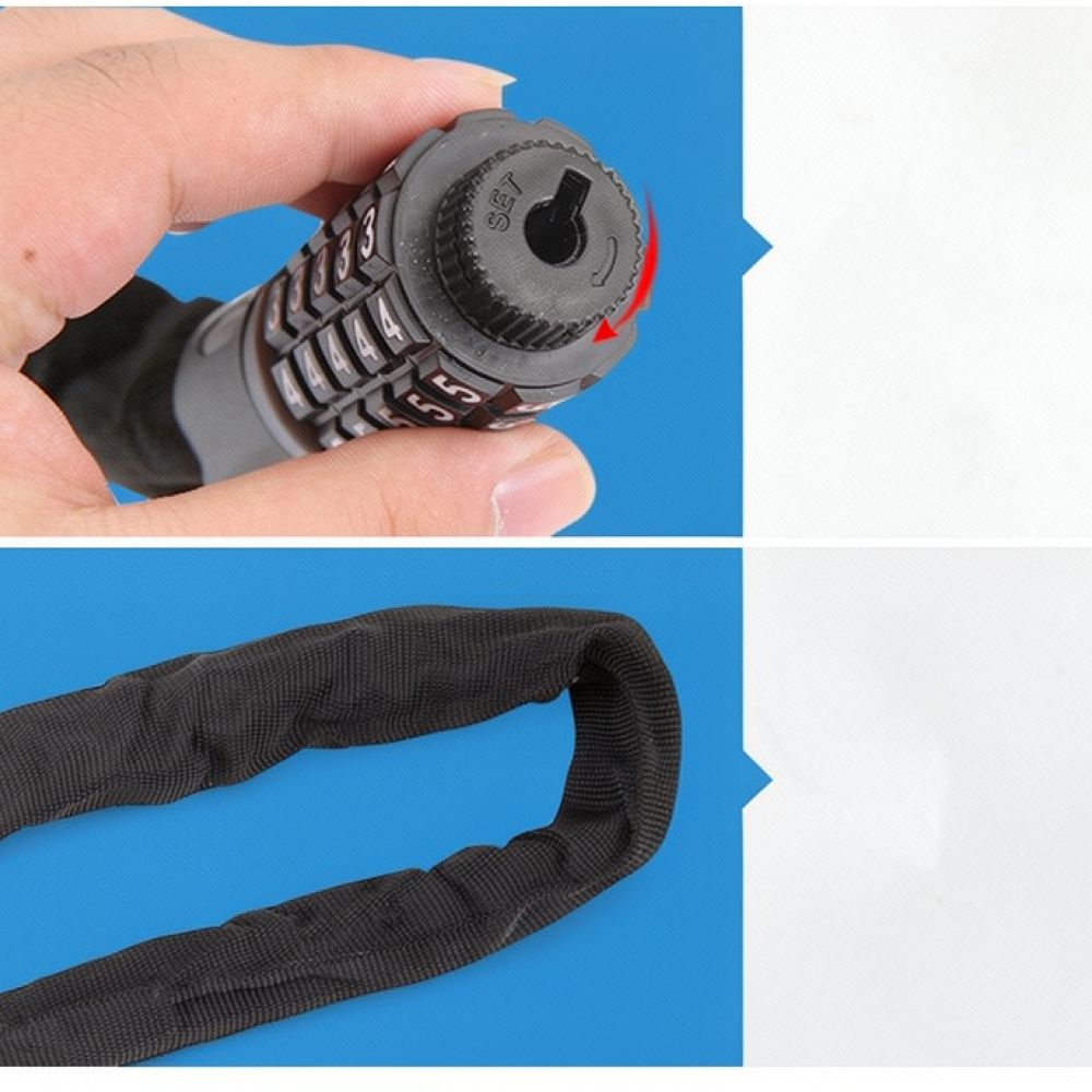 KUASUODT ポータブル自転車ロック、ステンレス製チェー - Cycling Gear And Equipment のレビューと価格
